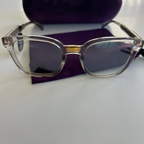 NEW GUCCI GG01840 005 UNISEX
CLEAR EYEGLASSES - Picture 8 of 12